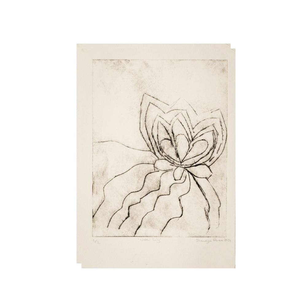 143 Shanaya Perera - Water Lily - Drypoint etching